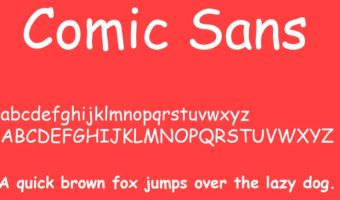 Comic Sans Font View