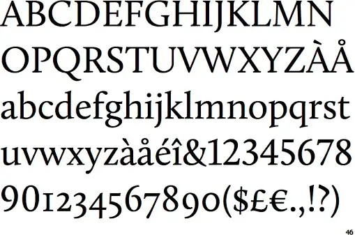 Calluna Font View