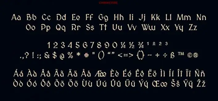 Medieval Sharp Font View