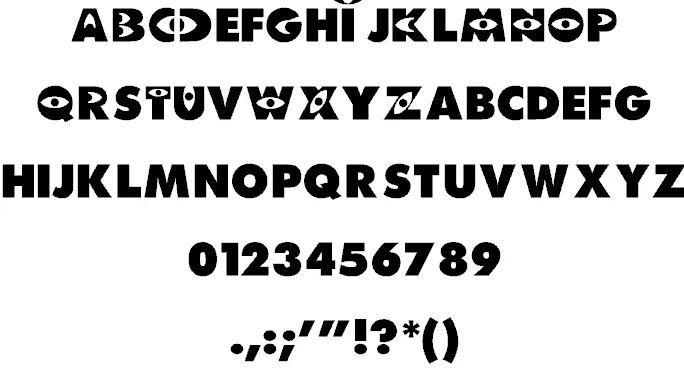 Monster AG Font View