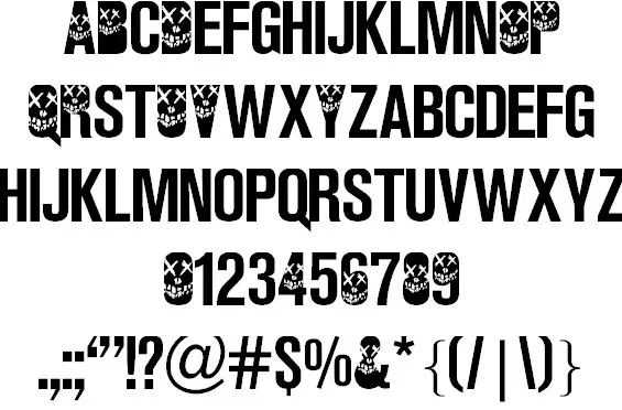 Suicide Squad Font View