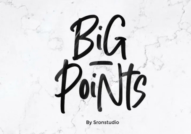 Big Points Font View