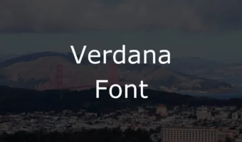 Verdana Font