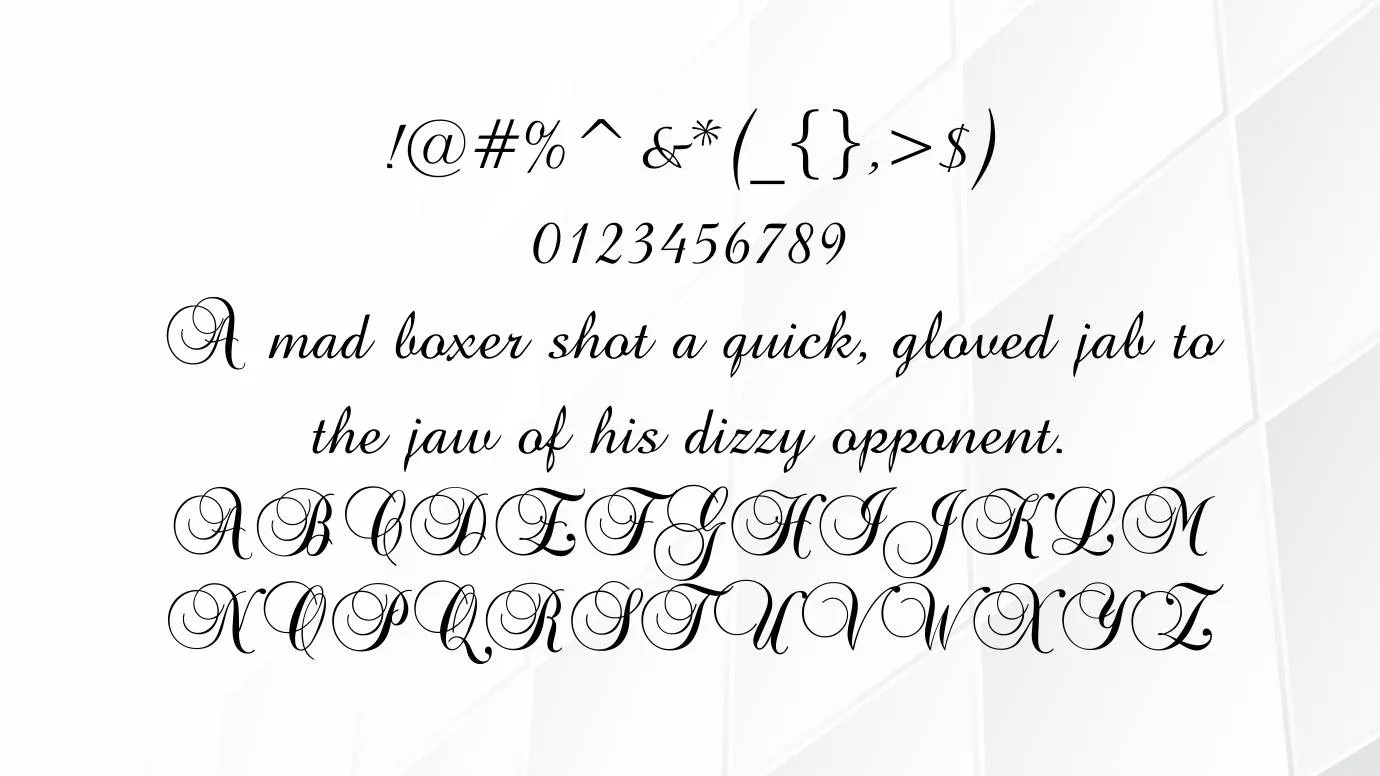 View of Brock Script Font