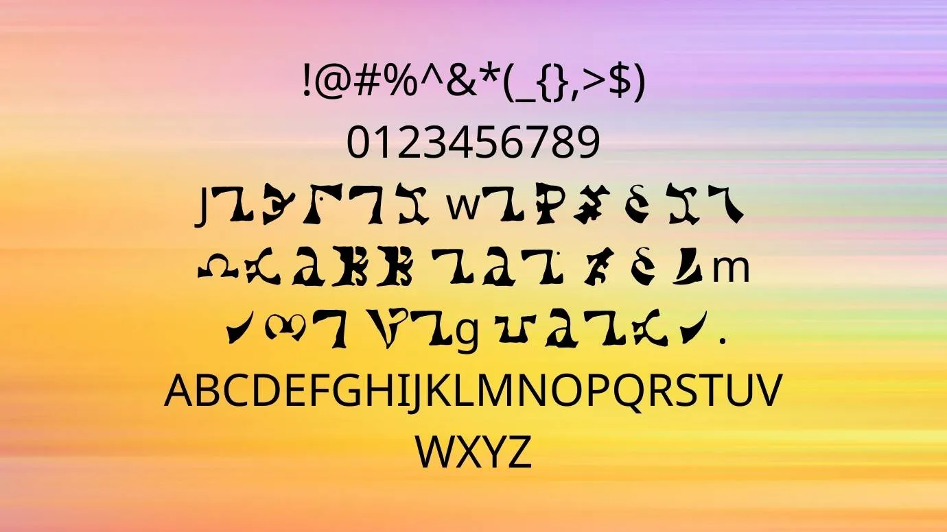 View of Enochian Font