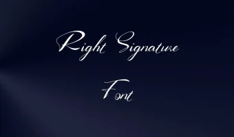 Right Signature Font