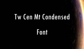 Tw Cen Mt Condensed Font