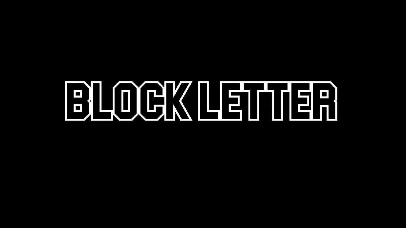 Block Letter Font